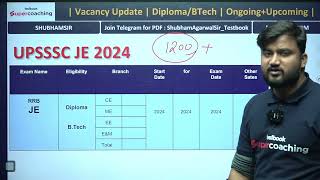 Top 5 vacancies for Engineers in upcoming 2024 months  Govt Jobs update by Shubham Sir [upl. by Tansey15]