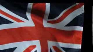 UK Flag Flying Slow Motion United Kingdom Union Jack Waving on High Speed Video Camera in Slowmo HD [upl. by Enilaf]