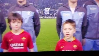 Lazio Roma 3 0 bambino maglia Roma dice Forza Lazio video diventa virale [upl. by Hetti]