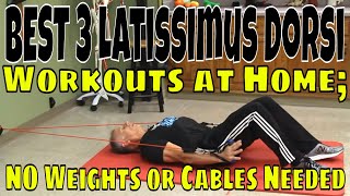 BEST 3 Latissimus Dorsi Workouts at Home NO Weights or Cables Needed [upl. by Preuss]