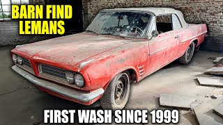 First Wash Since 1999 BARN FIND Pontiac LeMans  Car Detailing Restoration [upl. by Hareenum385]