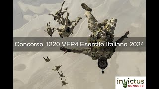 Concorso 1220 VFP4 Esercito Italiano 2024 [upl. by Eidson]