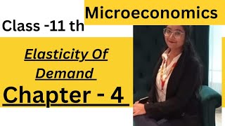 Chapter 4  Elasticity Of Demand  Class 11  Microeconomics  Part 2 [upl. by Nirac459]