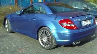 Blue Mercedes SLK 55 AMG HD [upl. by Nicolella]