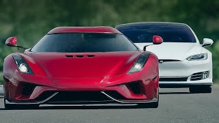 Koenigsegg Regera VS Tesla Plaid 0200 MPH Acceleration and Drag Race [upl. by Afrika263]