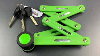 819 Meet Locks Folding Bike Lock Picked 2 Sidebars 8 Sliders [upl. by Ysabel927]