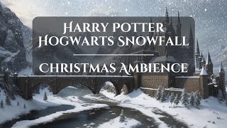 Harry Potter Hogwarts Snowfall  1 Hour of Christmas Ambience [upl. by Pinkerton]