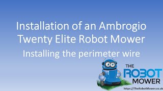 How To Install The Ambrogio Twenty ZR Robot 2023 [upl. by Zacharia]