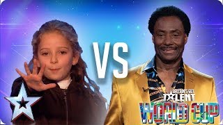 Issy Simpson vs Donchez Dacres  Britains Got Talent World Cup 2018 [upl. by Malvino]