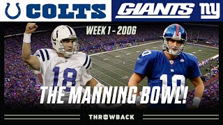 quotThe Manning Bowlquot Colts vs Giants 2006 Week 1  NFL Vault Highlights [upl. by Ailimat]