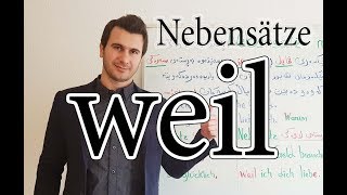 Nebensätze mit weil PART 1 تعليم الغةالمانية weil Lektion 26 Part 1 فێربونی وزمانی ئه‌لمانی [upl. by Ardnik772]