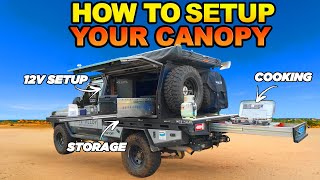 20 EXPERT CANOPY SETUP TIPS 12V Storage Water Weight Distribution amp MORE [upl. by Isyed]