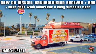 GTA 5  NaturalVision Evolved  ENB  Car Packs  NVE March Update 2022  installation tutorial [upl. by Marek]