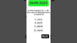 DUHS chemistry 2023 reconduct mdcat mcqs shorts biology mdcat pmdc mdcatmcqs mdcat2024 [upl. by Adnohser]