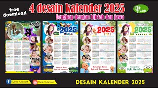 4 DESAIN KALENDER TAHUN 2025 LENGKAP DENGAN HIJRIAH DAN JAWA [upl. by Artemas625]