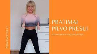 Pratimai pilvo presui sportuojantiems namuose 1 lygis [upl. by Nylyram140]