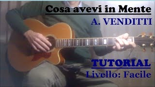 Cosa avevi in mente  Venditti  tutorial per chitarra [upl. by Anselmo434]