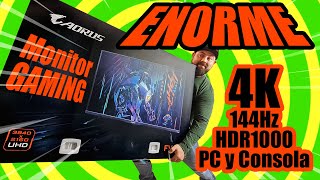 MONITOR MONSTRUO para jugar en 4K a 144hz Aorus Gaming Monitor FV43U RTX3090 o PS5 Droga Digital [upl. by Ovatsug782]