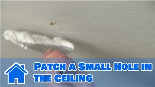 Home Repair Projects  How to Patch a Small Hole in the Ceiling [upl. by Chaiken]