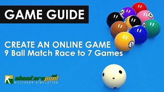 04  Create an Online Game Room  9 Ball Match Race to 7 Games  ShootersPool Game Guide [upl. by Sanjay]