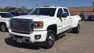 2016 GMC Sierra 3500HD Denali Crew Cab 4WD White Oshawa ON Stock 160992 [upl. by Beitz]