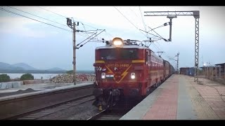 Goods Train with Twin WAG5 Locomotives Takes an Early Morning Walk at Vaitarna [upl. by Ricard]