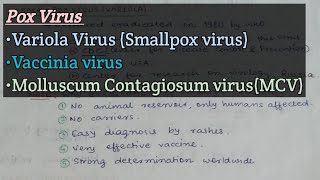 Pox Virus infections  small pox VirusVariola  Vaccinia Virus  Molluscum Contagiosum Virus [upl. by Dorca]