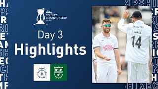 Dawson Takes 50th Champo Wicket  Hampshire v Worcestershire  Vitality CC Day Three Highlights [upl. by Arinay]