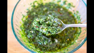 HOW TO MAKE CHIMICHURRI SAUCE—WITH LOTS OF CILANTRO [upl. by Raviv778]