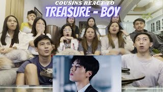 COUSINS REACT TO TREASURE  BOY MV [upl. by Aciretnahs]