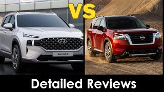 New Hyundai Santa Fe vs 2023 Nissan Pathfinder 8Seater SUV Compare [upl. by Clower262]