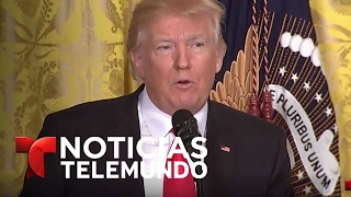 Conferencia de prensa del Presidente Donald Trump desde la Casa Blanca  Noticias Telemundo [upl. by Hurty]