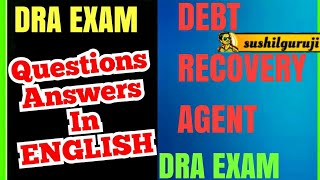 dra exam question paper in english latest  sushil guruji [upl. by Arbmik478]