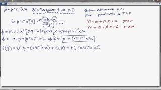 Econometría Estimador insesgado MCO matricial [upl. by Jannel332]