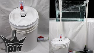 HOW TO Build an XL aquarium canister filter with a 5 gallon bucket  2 of 2 [upl. by Erbas15]