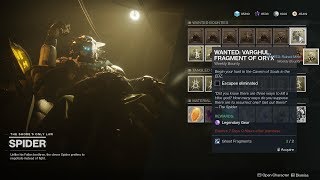 WANTED Varghul Fragment of Oryx Location Spider Bounty Destiny 2 Forsaken [upl. by Daisey]