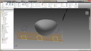 Autodesk Inventor  Surfacing Tutorial  Projected Curves [upl. by Lissa]