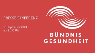 Pressekonferenz des Bündnis Gesundheit 19092024 [upl. by Ahsilla]