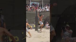 Taylor Sanders Hang Time on this DoublePump Block volleyball [upl. by Animrelliug489]