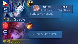 TROLL PRANK CHOU in RANKED  i didn’t expect this 🤣  Mobile Legends [upl. by Merton]