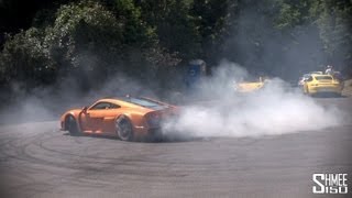 Crazy Noble M600 Donuts  Burning some serious rubber [upl. by Arodnahs]