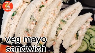 Mayonnaise Sandwich Recipe  Veg Mayo Sandwich  Easy amp Quick Mayo Sandwich  Sandwich Recipe [upl. by Etnoj]