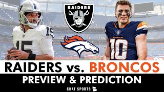 Las Vegas Raiders vs Denver Broncos Preview Injury Report Analysis amp Prediction  NFL Week 5 [upl. by Avlem656]