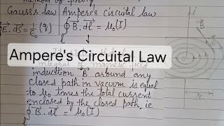 Amperes Circuital Lawstatement and proofMagnetic effects of currentPhysics Class12 [upl. by Singband]