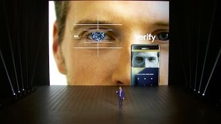 Samsung highlights irisscanning tech in new Galaxy Note 7 CNET News [upl. by Broome]