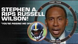 Stephen A RIPS Russell Wilson 🗣️ ‘You’re fighting for you’re career ACT LIKE IT’  First Take [upl. by Yelsnia]