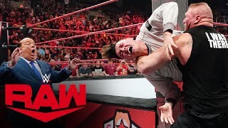 Brock Lesnar brutally attacks Rey Mysterio and his son Raw Sept 30 2019 [upl. by Slaughter]