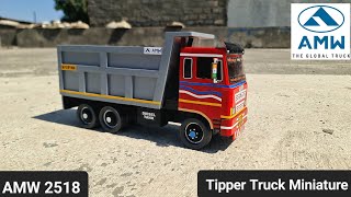 Miniature Model AMW 2518 Tipper Truck  10 Wheeler Tipper Truck Miniature Model  Truck Review [upl. by Avon]