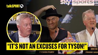 TYSON DOESNT HAVE TO SPEAK TO TALKSPORT 😬 Frank Warren DEFENDS Tyson Fury ahead of Usyk rematch [upl. by Voltmer]