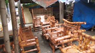 Philippine handmade bamboo and mahogany furniture here [upl. by Allemat]